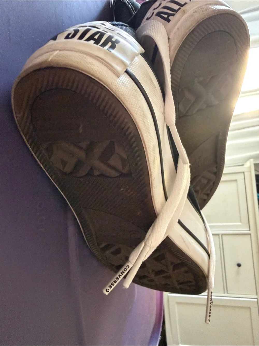 Converse women’s Black and White High-Top Sneakers